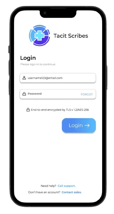 tacit scribes login page